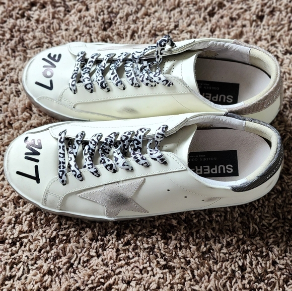 Golden Goose Super-Star Love print sneakers - Picture 2 of 14